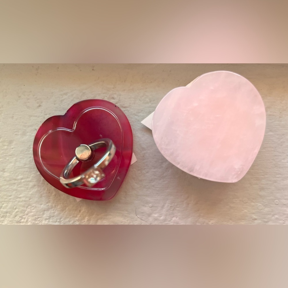 ✨ Unique Crystal Phone Grip or Ring – Rose Quartz ✨